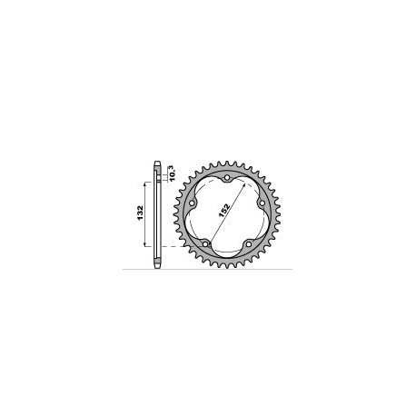 Couronne PBR 43 dents acier standard pas 520 type 4464