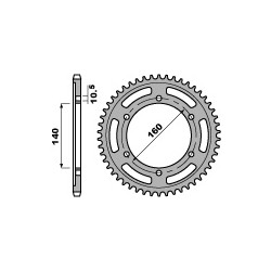 Couronne PBR 45 dents acier standard pas 530 type 502