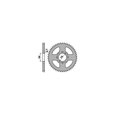 Couronne PBR 42 dents acier standard pas 428 type 810