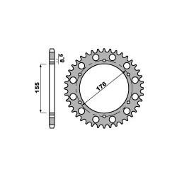 Couronne PBR 42 dents acier standard pas 530 type 4392