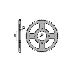 Couronne PBR 39 dents acier standard pas 530 type 284