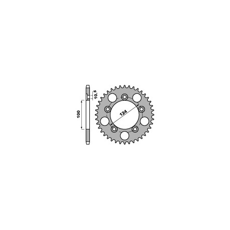 Couronne PBR 39 dents acier standard pas 525 type 4443