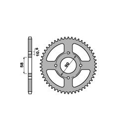 Couronne PBR 45 dents acier standard pas 520 type 4668
