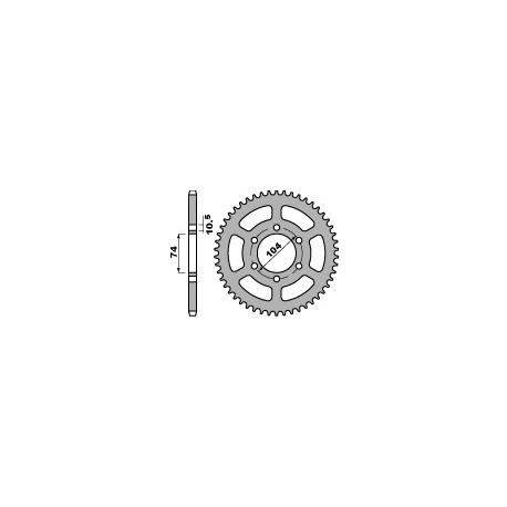 Couronne PBR 40 dents acier standard pas 530 type 481
