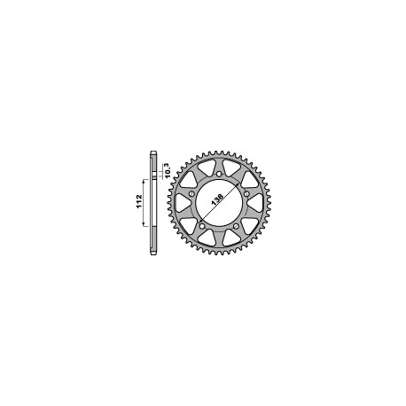 Couronne PBR 48 dents acier standard pas 530 type 4383