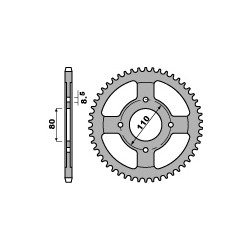 Couronne PBR 42 dents acier standard pas 428 type 4597