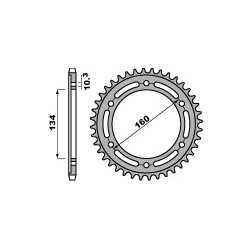 Couronne PBR Racing 47 dents alu ultra-light anodisé dur pas 520 type 4400