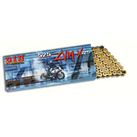 Chaîne de transmission D.I.D 525 ZVM-X or/or 124 maillons