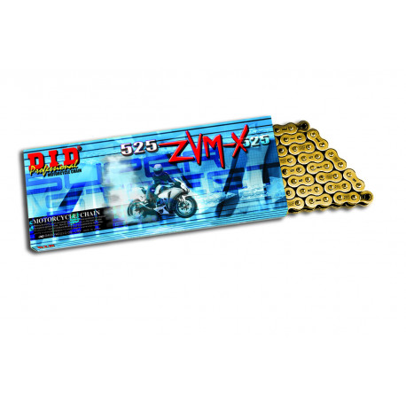 Chaîne de transmission D.I.D 525 ZVM-X or/or 118 maillons