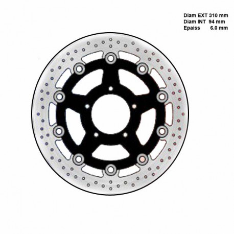 Disque de frein France Equipement SBK FE.FLSBK11605