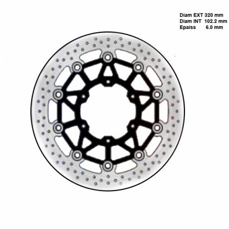 Disque de frein France Equipement SBK FE.FLSBK681603