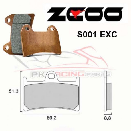 Plaquettes de freins Endurance ZCOO S001 EXC