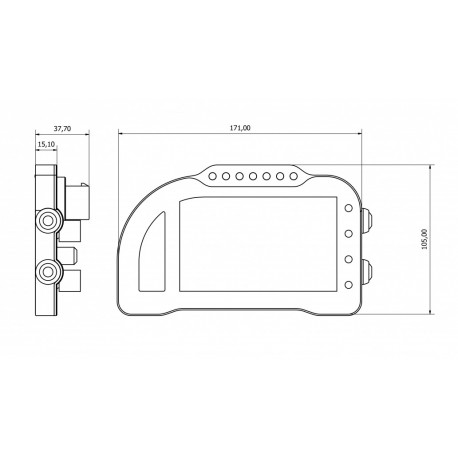Compteur - Tableau de bord I2M Chrome PRO2 Ducati 1098-1198