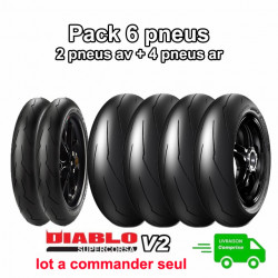 pack 2 pneus avant +4 pneus arrière diablo v2