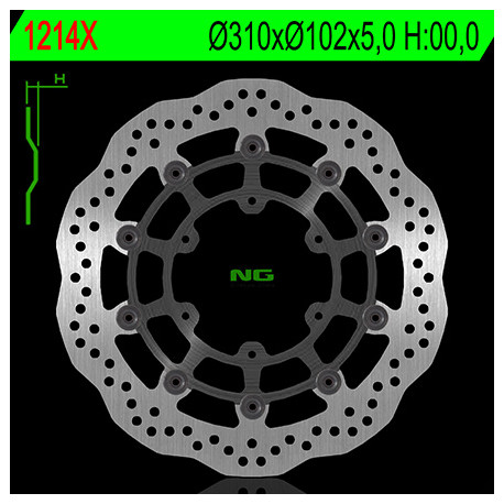 Disque de frein NG 1214X pétale flottant