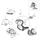 Platine écran ARAI SZ-F casque jet - Aluminium Grey