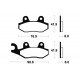 Plaquettes de frein TECNIUM MX/Quad métal fritté - MO111