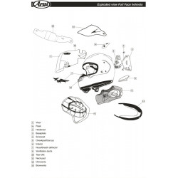 Cache-nez ARAI large casque intégral - noir