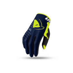 Gants motocross UFO Skill Kimura bleu/jaune fluo S