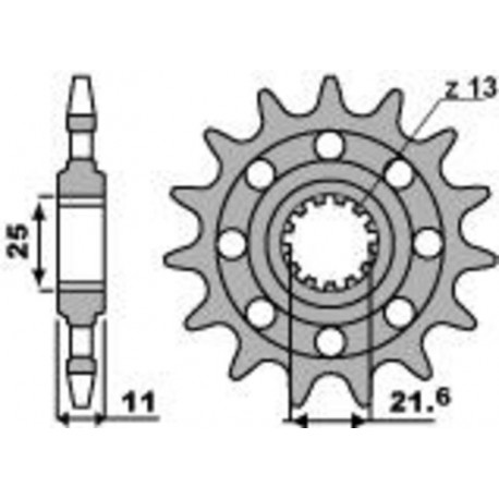 Pignon PBR Racing acier standard 2172 - 520