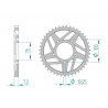 Couronne AFAM 44 dents alu pas 520 type 93622