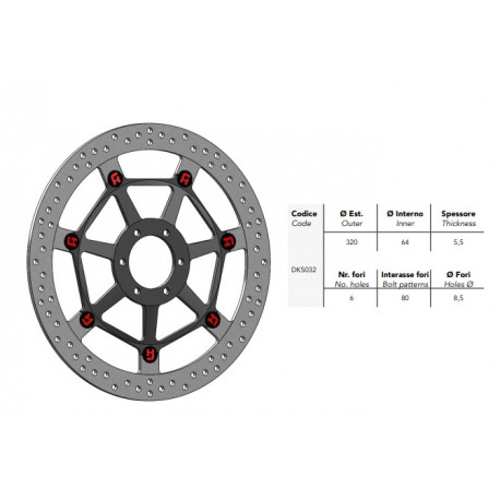 Disque de frein ACCOSSATO DKS032