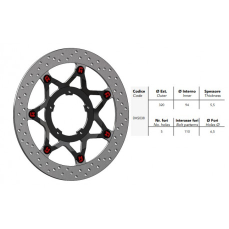 Disque de frein ACCOSSATO DKS038