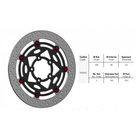 Disque de frein ACCOSSATO DKS041