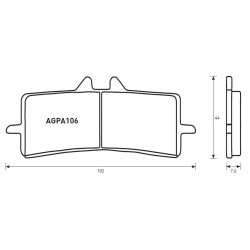 Plaquettes de freins ACCOSSATO ZXC AGPA106ZXC