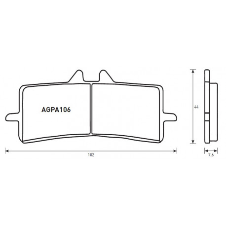 Plaquettes de freins ACCOSSATO ZXC AGPA106ZXC