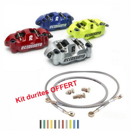 Paire d'étriers ACCOSSATO entraxe 108 couleur+ Durites offertes