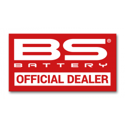 Sticker BS BATTERY Official Dealer - 70x130mm