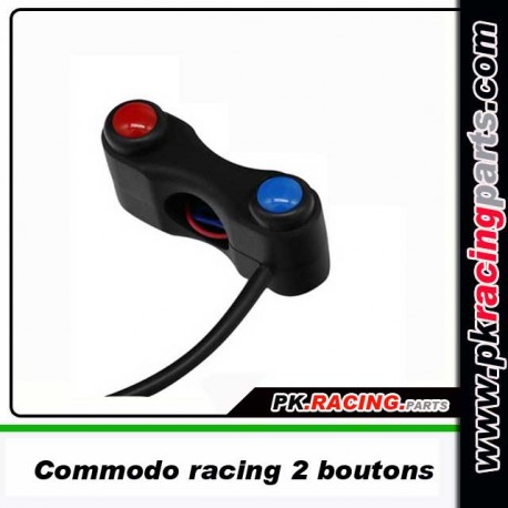 Commodo Racing 2 boutons V2 bleu-rouge à 19,50 €