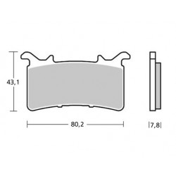 Plaquettes BREMBO Z04 107A40634 ( Compétition Vitesse ) M1000 RR 2021- / CBR1000RR 2022