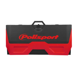 Tapis récupérateur pliable POLISPORT Bike Mat bicolore rouge/noir 