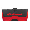 Tapis récupérateur pliable POLISPORT Bike Mat bicolore rouge/noir 