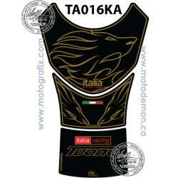 Protection de réservoir MOTOGRAFIX 3pcs noir/or Aprilia Tuono