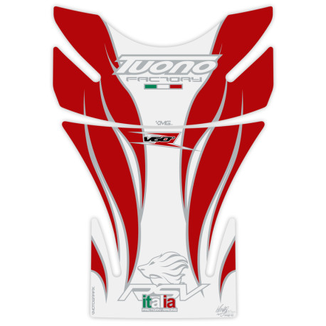 Protection de réservoir MOTOGRAFIX 2pcs blanc/rouge Aprilia Tuono