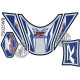 Protection de réservoir MOTOGRAFIX 5pcs blanc/bleu Suzuki GSXR1000