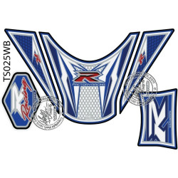 Protection de réservoir MOTOGRAFIX 5pcs blanc/bleu Suzuki GSXR1000