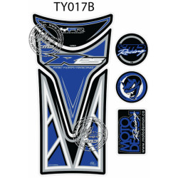 Protection de réservoir MOTOGRAFIX 6pcs bleu Yamaha YZF-R125