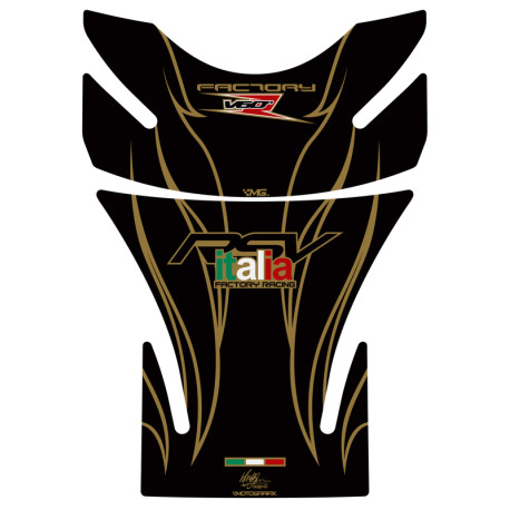 Protection de réservoir MOTOGRAFIX 2pcs noir/or Aprilia