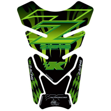 Protection de réservoir MOTOGRAFIX 4 pièces noir/vert Kawasaki