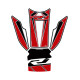 Protection de réservoir MOTOGRAFIX 4pcs blanc/rouge Yamaha YZF-R1