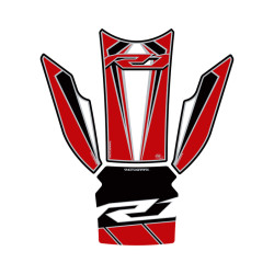 Protection de réservoir MOTOGRAFIX 4pcs blanc/rouge Yamaha YZF-R1