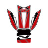 Protection de réservoir MOTOGRAFIX 4pcs blanc/rouge Yamaha YZF-R1