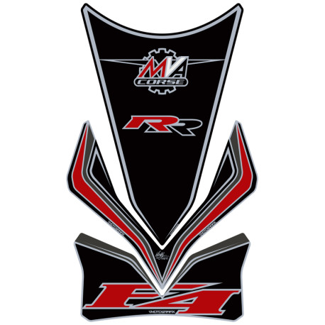 Protection de réservoir MOTOGRAFIX 3pcs noir MV Agusta F4 1000 RR