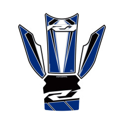 Protection de réservoir MOTOGRAFIX 4 pcs blanc/bleu Yamaha YZF-R1