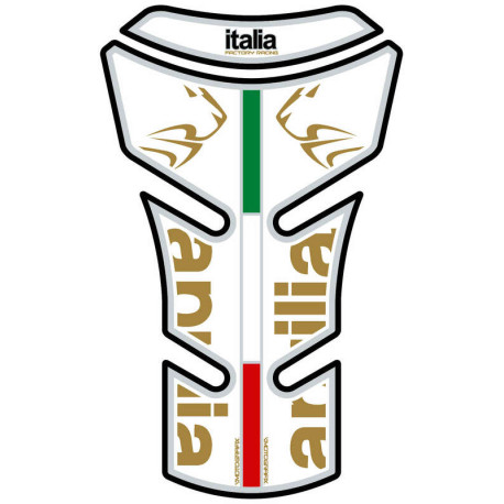 Protection de réservoir MOTOGRAFIX 2pcs blanc/or Aprilia Shiver 750/750 GT