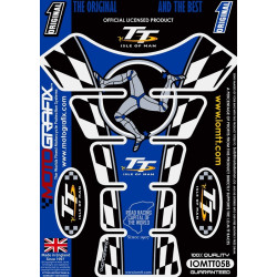 Protection de réservoir MOTOGRAFIX 1pcs bleu Isle of Man